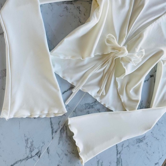 Tiger mist white kimono style long sleeve cardigan - XS(size6) - Picture 4 of 4